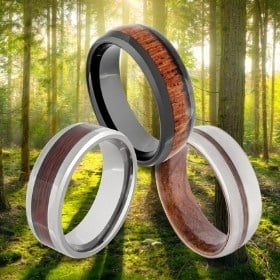 Anelli in legno/marrone per uomo