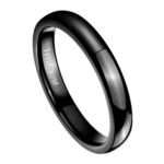 Venture - Anello in titanio da uomo - Nero 4mm