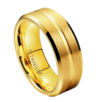 Magistrale - Anello da uomo in titanio - Oro 6mm o 8mm