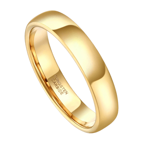 King Thin Style – Men’s Tungsten Ring – Gold 4mm