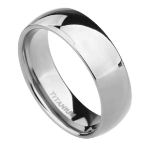 fede nuziale in argento da uomo o anello di fidanzamento per anniversario stile moderno tradizionale lucido tutte le misure 6mm 8mm titanio