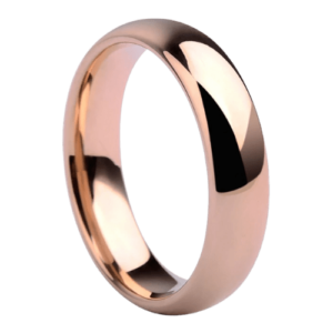anello da uomo in oro rosa tungsteno 6mm stile moderno per anniversario di matrimonio fede nuziale in tutte le taglie
