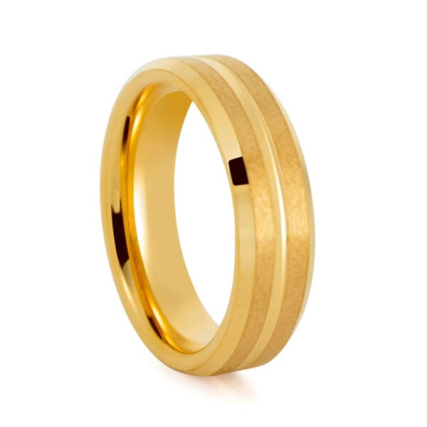 Anello in oro per uomo realizzato in carburo di tungsteno