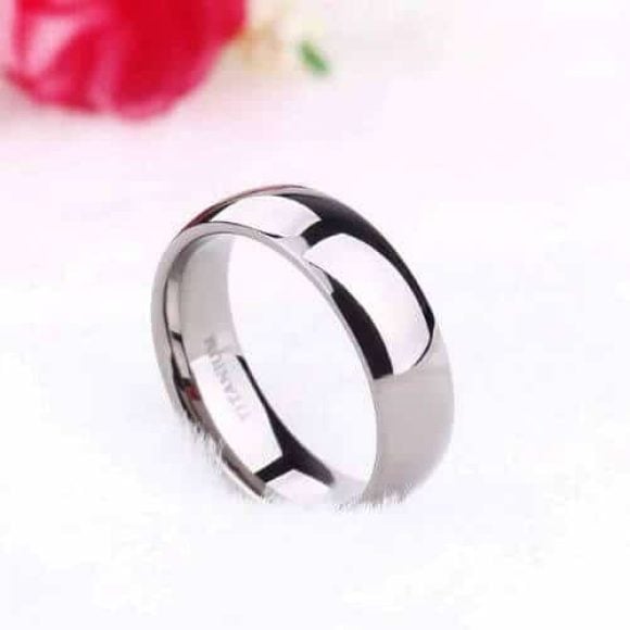 anello da uomo in argento 6mm o 8mm titanio design moderno in stile tradizionale